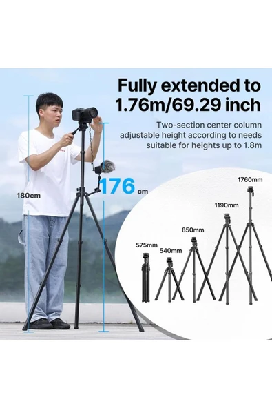 MT-65 Bluetooth Kumandalı Deve Boynu Video Tripod - 4