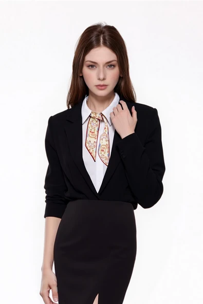 Walkenzo Turuncu Kedi Figürlü Çanta Bileklik Saç Çok Amaçlı Kadın Kelebek Fular ürün görseli