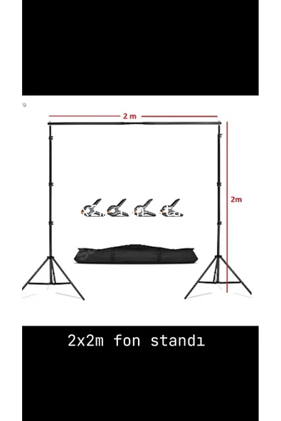 White Screen-beyaz Fon Perde Pamuk(2X3M) Fon Standı - 3