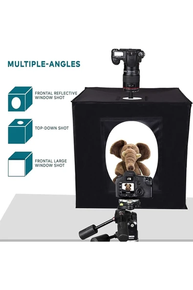 70x70 Led Işıklı Ürün Çekim Çadırı 24film (türkiye Distribütör Garantili) - 3