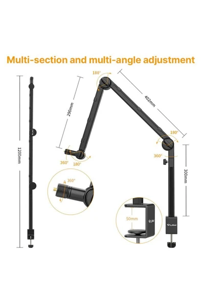 Ls24 Çok Amaçlı Ayarlanabilir Kamera Ve Mikrofon Masa Standı - 7