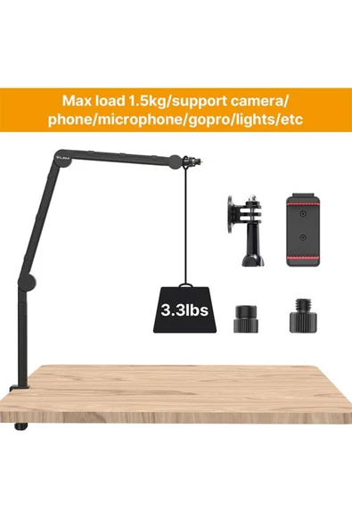 Ls24 Çok Amaçlı Ayarlanabilir Kamera Ve Mikrofon Masa Standı - 6