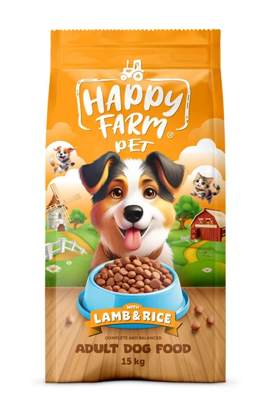 Happy Farm Yetişkin Köpek Maması Kuzu Etli 15 KG - 1