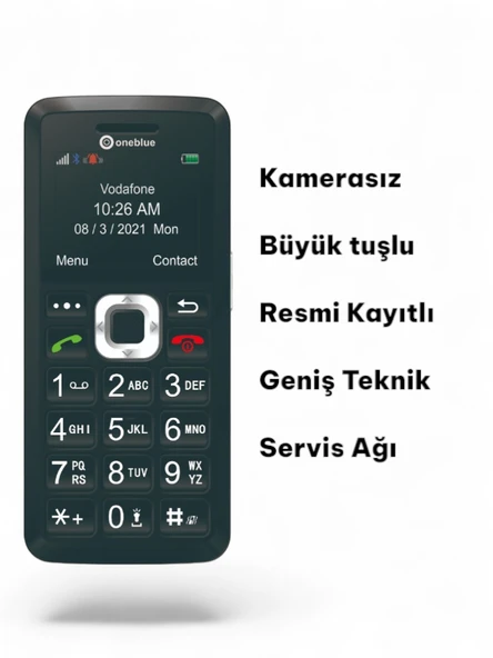 Ds01 Kamerasız,Radyo Özellikli, Modern Type-C Şarj Desteği, Siyah Tuşlu Cep Telefonu,Kablolu Kulaklık Hediyeli, Yaşlılar,Çocuklar ve Askerler İçin Uygun - 2