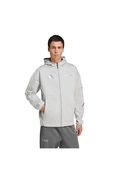 adidas Gri Erkek   Ceket MER SIL FZ HD M JW3473 - 4