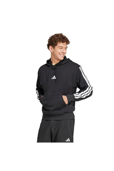 adidas Erkek   Sweatshirt M 3S FT HD JD1874 - 2
