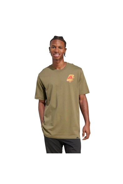 adidas Erkek  Yeşil  T-shirt M PB&J T JW4342 - Resim 2