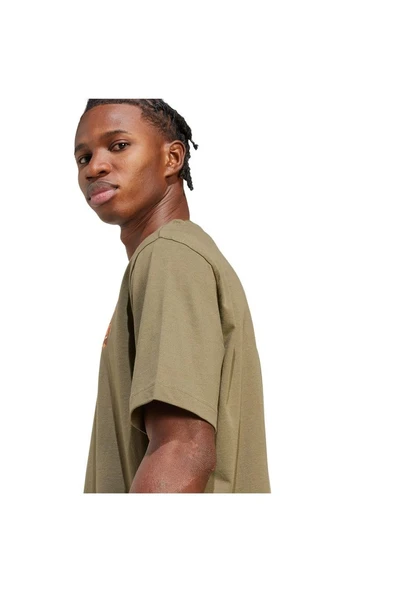 adidas Erkek  Yeşil  T-shirt M PB&J T JW4342 - Resim 5