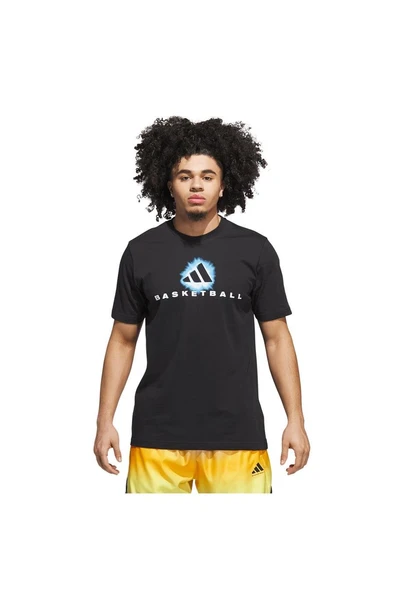 adidas Siyah Erkek   T-shirt FDN HBR TEE 2 JV8420 - Resim 3