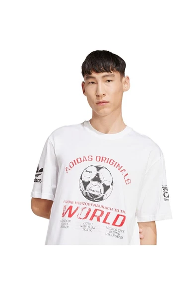 adidas Beyaz Erkek   T-shirt 90s FTBL TEE JX3065 - 5