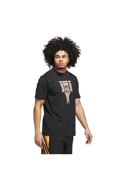 adidas Siyah Erkek   T-shirt SPOTLIGHT TEE 1 JV8432 - Resim 5