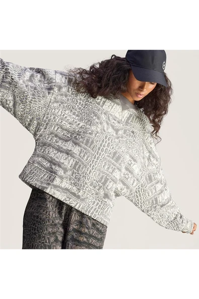 adidas Kadın  Bej  Sweatshirt aSMC LOOSE SS P JW4648 - Resim 9