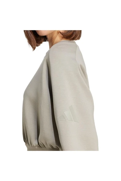 adidas Yeşil Kadın   Sweatshirt W ALL SZN SL SW JW5070 - Resim 5