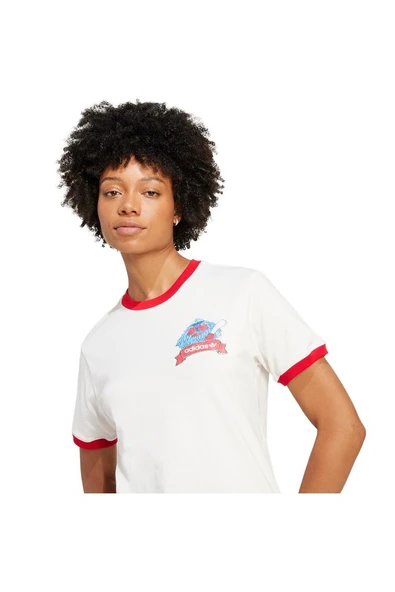 adidas Beyaz Kadın   T-shirt LIONS TEE JW0222 - 5