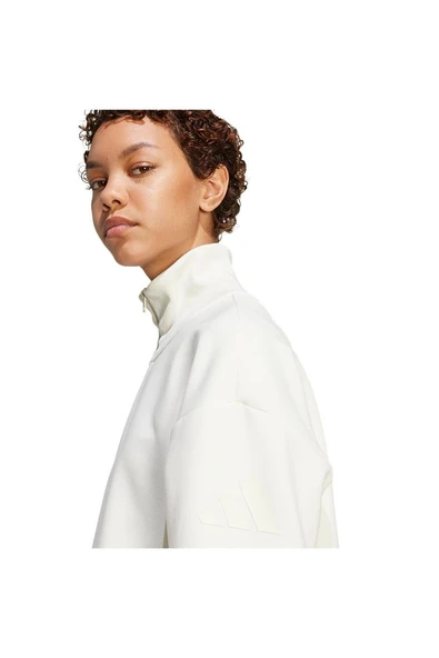 adidas Beyaz Kadın   Sweatshirt W ALL SZN SL QZ JV9907 - Resim 6