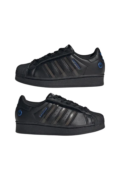 adidas Unisex Çocuk   Sneaker SUPERSTAR LED LIGHTS CF EL C JS1291 - Resim 12