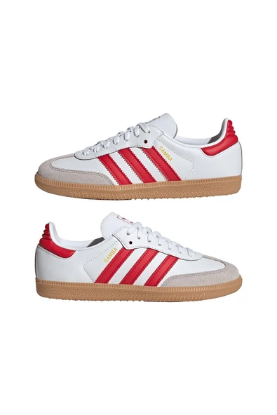 adidas Beyaz Unisex Çocuk   Sneaker SAMBA OG J JQ2833 - Resim 10