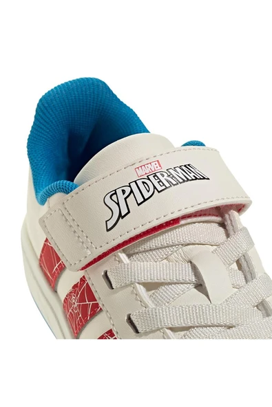 adidas Beyaz Unisex Çocuk   Yürüyüş Ayakkabısı GRAND COURT SPIDER-MAN EL K JS0778 - Resim 8