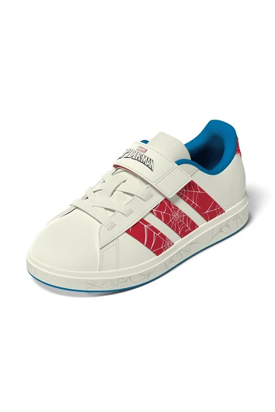 adidas Beyaz Unisex Çocuk   Yürüyüş Ayakkabısı GRAND COURT SPIDER-MAN EL K JS0778 - Resim 12