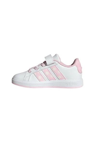 adidas Beyaz Unisex Çocuk   Yürüyüş Ayakkabısı GRAND COURT MINNIE EL K JR8134 - Resim 5