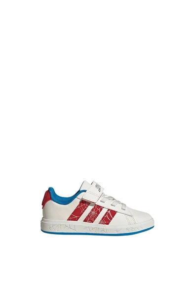 adidas Beyaz Unisex Çocuk   Yürüyüş Ayakkabısı GRAND COURT SPIDER-MAN EL K JS0778 - Resim 2