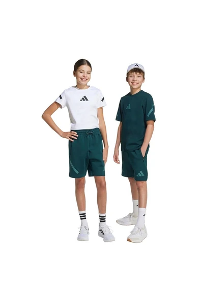 adidas Yeşil Unisex Çocuk   Şort J ZNE SHORTS JW2413 - Resim 8