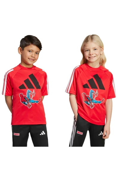 adidas Unisex Çocuk   T-shirt LK MRVL SM T JM0832 - Resim 8