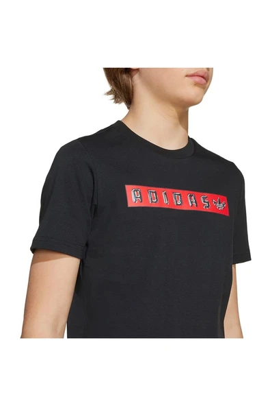 adidas Siyah Unisex Çocuk   T-shirt TEE JY2822 - Resim 6