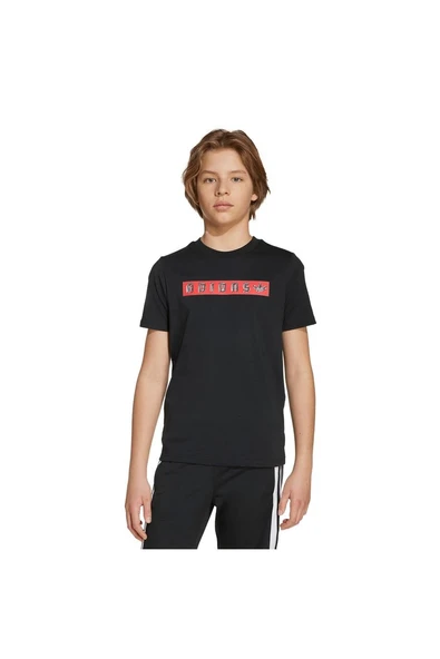 adidas Siyah Unisex Çocuk   T-shirt TEE JY2822 - Resim 2