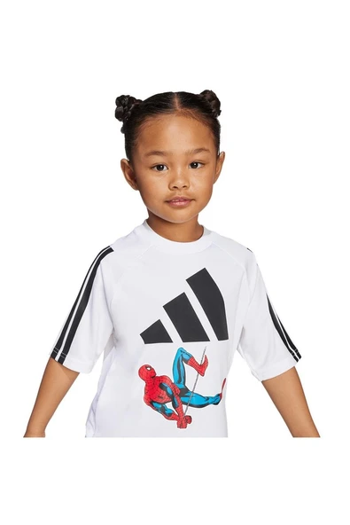 adidas Unisex Çocuk   T-shirt LK MRVL SM T JM0806 - Resim 5