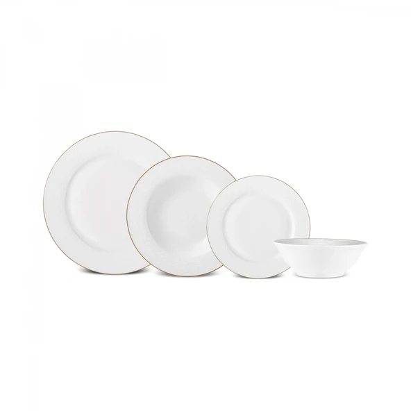 Karaca Elegance Bone Edera 24 Parça 6 Kişilik Yemek Takımı - Resim 8