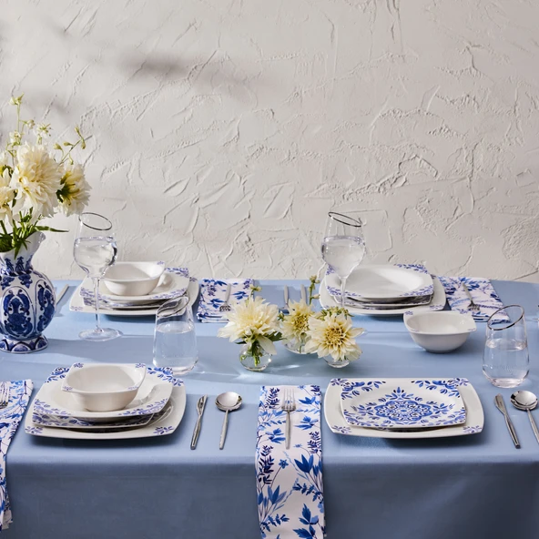 Karaca Square Bone Miranda 24 Parça 6 Kişilik Yemek Takımı - Resim 7