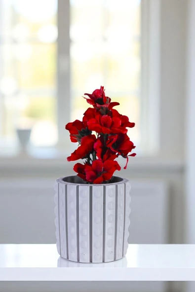 Vazo Küçük Vazo Masa Üstü Vazo Ev Dekorasyon Vazo Altın Renk Model 91 - Resim 7