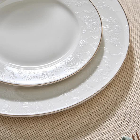 Karaca Elegance Bone Edera 24 Parça 6 Kişilik Yemek Takımı - Resim 5