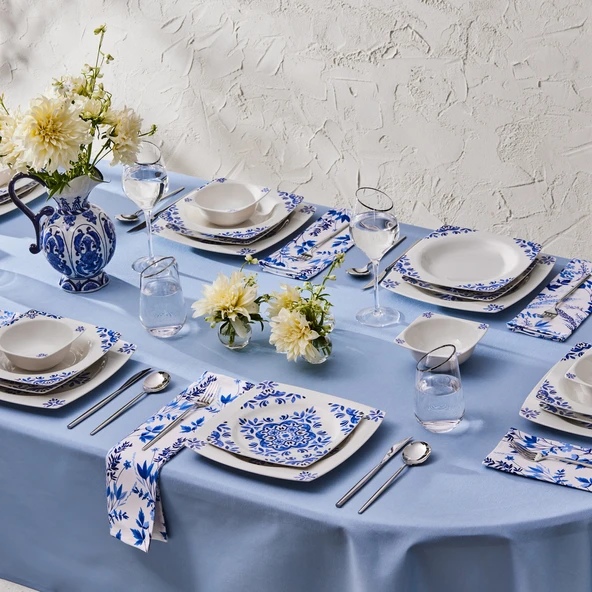 Karaca Square Bone Miranda 24 Parça 6 Kişilik Yemek Takımı - Resim 8