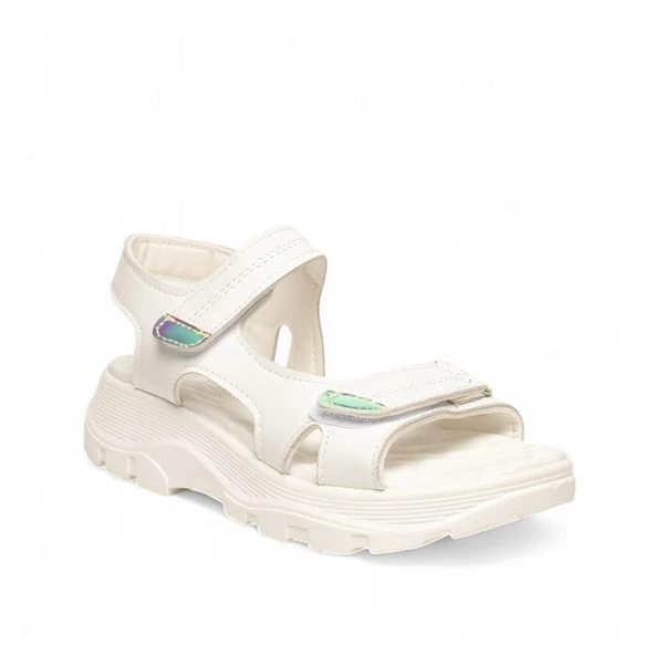 Potinonline Diva 1300 Kadın Cırtlı Kalın Taban Comfort Sandalet - 7