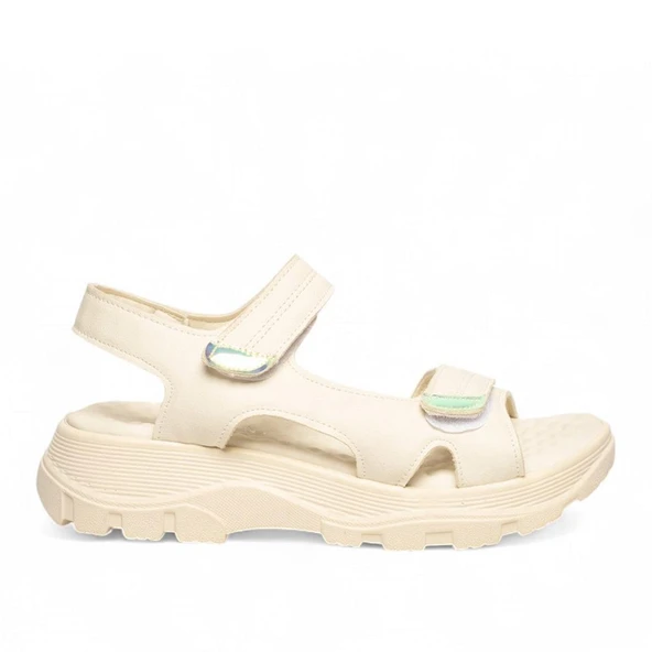 Potinonline Diva 1300 Kadın Cırtlı Kalın Taban Comfort Sandalet - 2