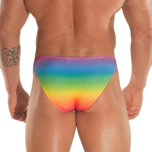 Gökkuşağı Desenli Erkek Slip - Resim 2