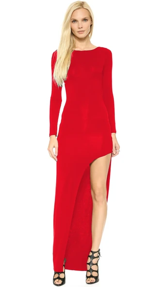 Tegan TP101297 Yırtmaçlı Uzun Elbise - 4