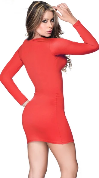 Tegan TP100866 Uzun Kollu Mini elbise - 2