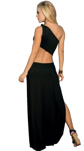 Tegan TP100916 Derin Yırtmaçlı Uzun Elbise - 2