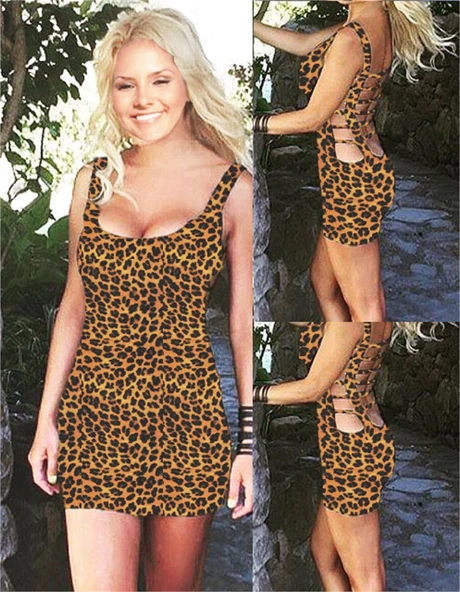 Tegan TP101143 Özel Tasarım Sırt Dekolteli Mini Elbise