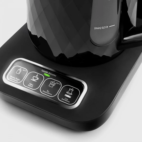 KARACA ÇAYSEVER ROBOTEA PRO QUARTZ 4 IN 1 BLACK CHROME - Resim 4