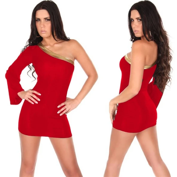 Tegan TP100912 Asimetrik Dizayn Mini Elbise - 3