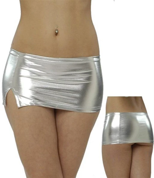 Tegan TP060915 Yırtmaçlı Mini Etek