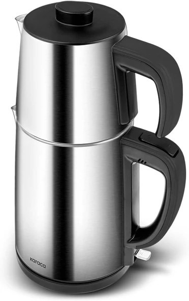 Karaca Gastro Dem 2 in 1 Inox Çay Makinesi ve Su Isıtıcı Chrome ürün görseli 1