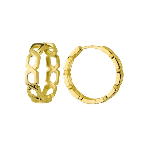 14 Ayar Altın Örgü Halka Küpe 4,00 gr