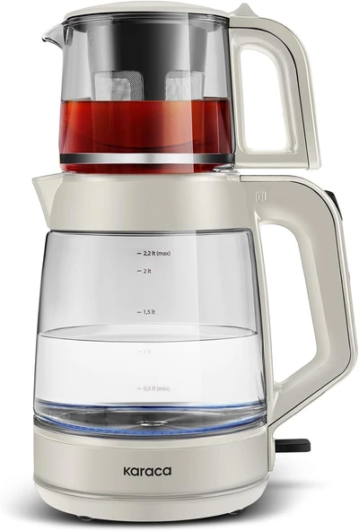 Karaca Glass Tea xl 2in1 Cam Çay Makinesi Starlight ürün görseli 1
