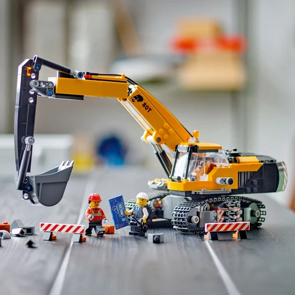 LEGO 60420 City Sarı İnşaat Ekskavatörü - Resim 6
