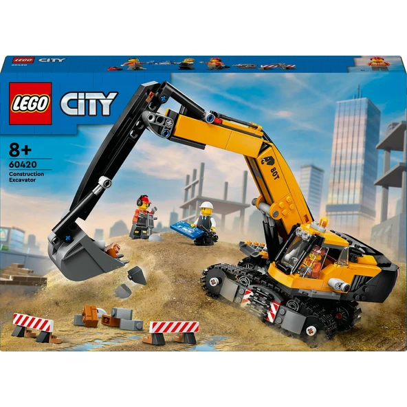 LEGO 60420 City Sarı İnşaat Ekskavatörü - Resim 3